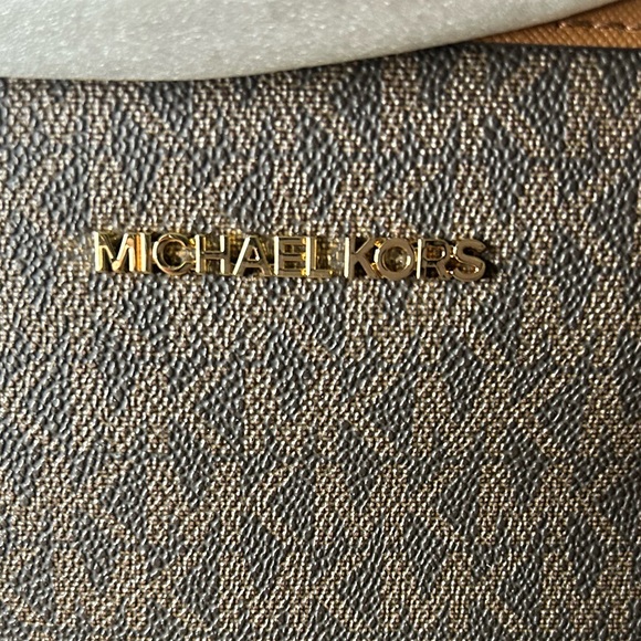 NWT MSRP $498 MICHAEL Michael Kors Jet Set Travel Large Logo Tote Bag - Picture 7 of 9